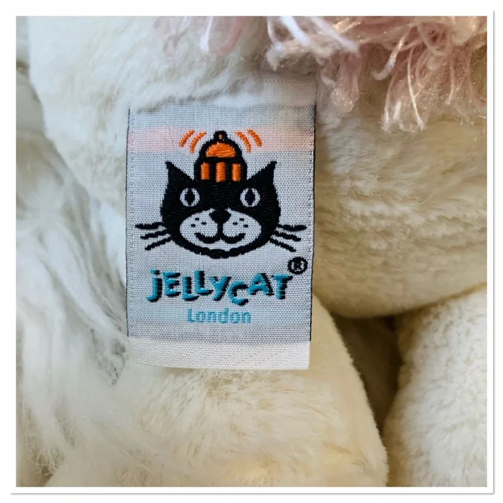 Jellycat London Bashful Unicorn Retired Plush Stuffed Animal Toy Pink White